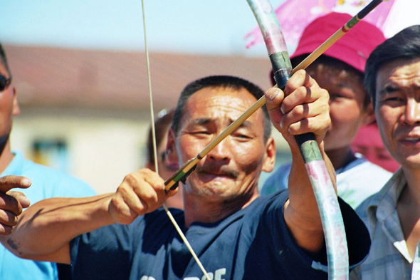 Mongolie, tir à l'arc