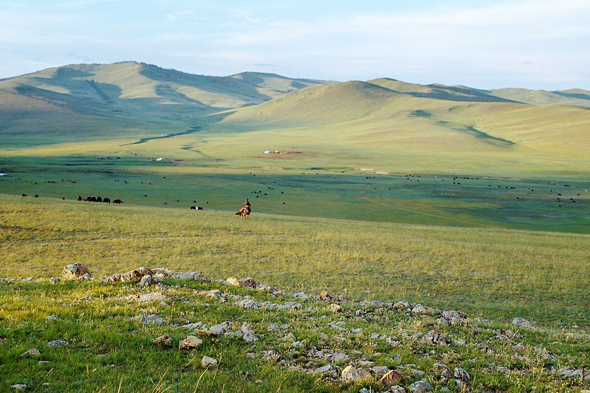 Paysage, Orhon, Mongolie