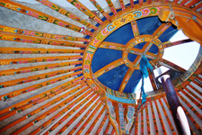 Mongolie, yourte, d&eacute;coration