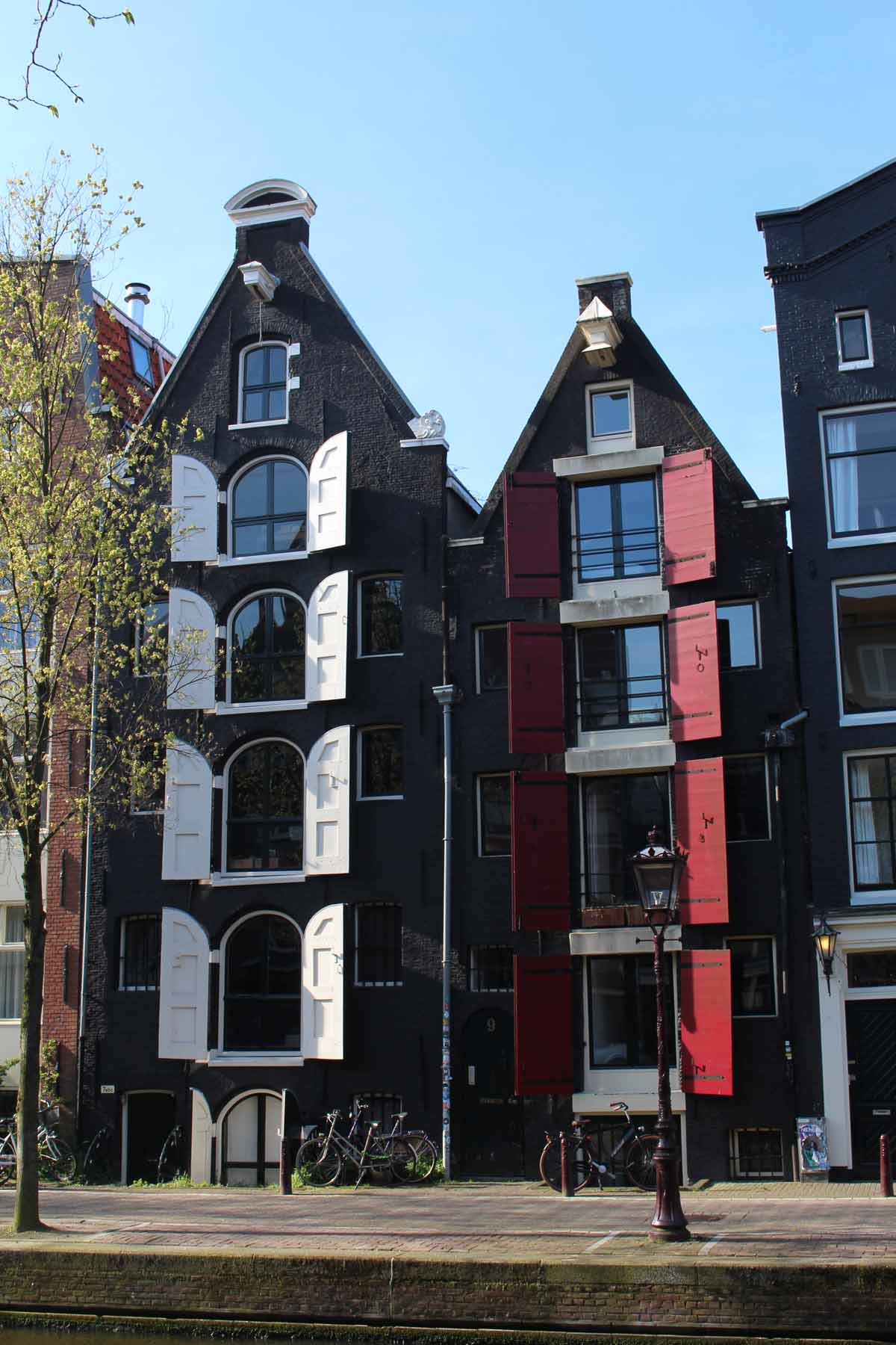 Amsterdam, canal Brouwergracht, maisons