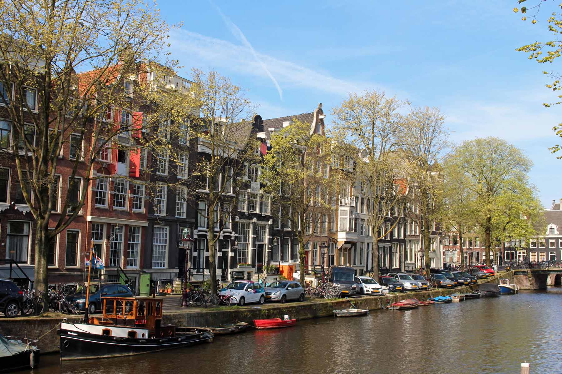 Amsterdam, canal Brouwergracht, vue