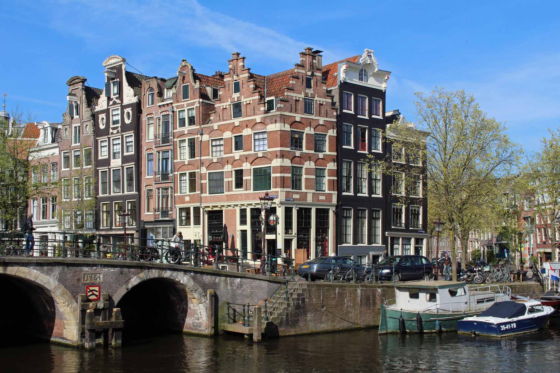 Amsterdam, maisons typiques, Prinsengracht Brouwersgracht