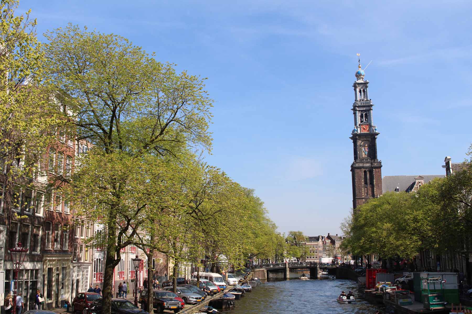 Amsterdam, canal Prinsengracht, église Westkerk