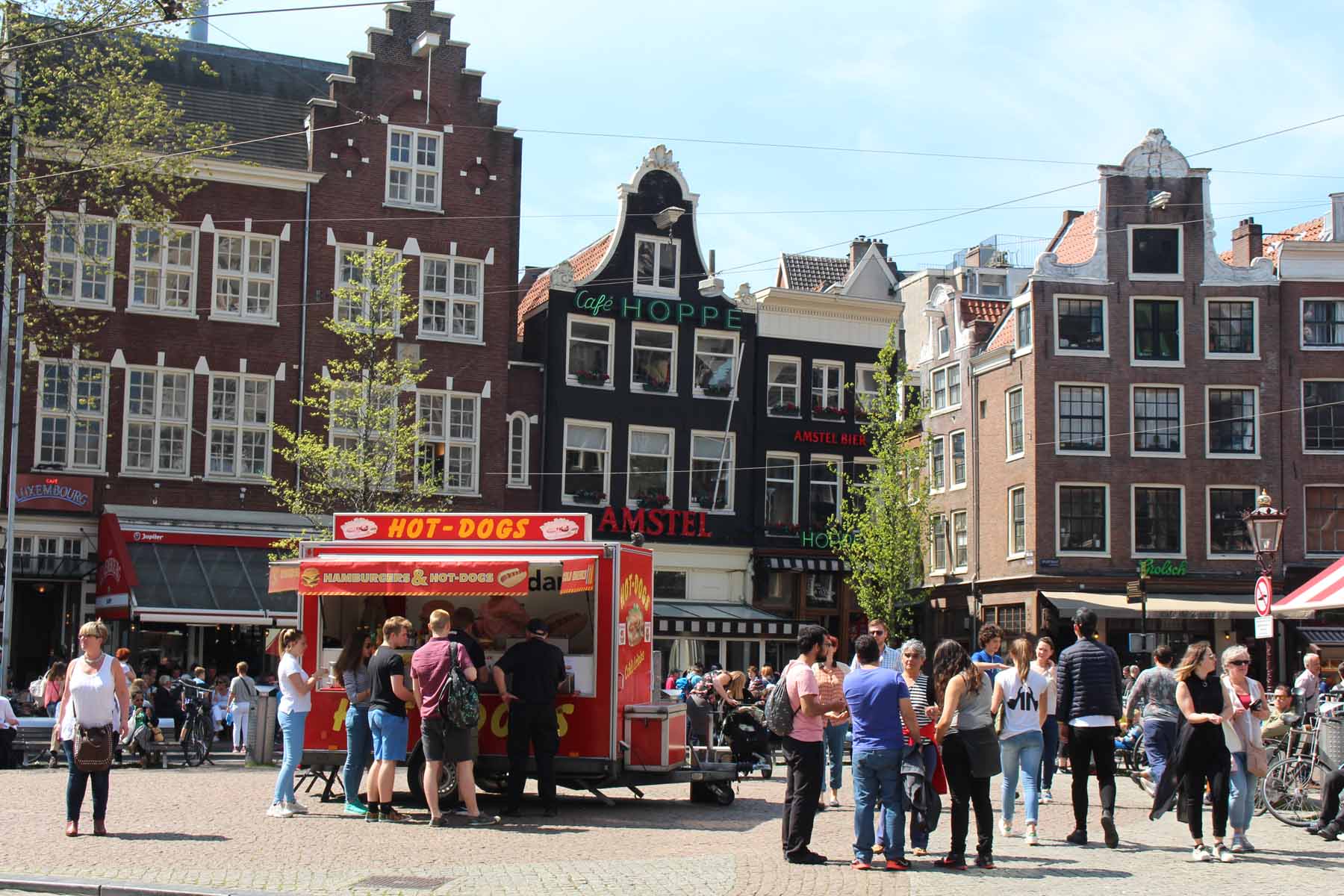 Amsterdam, place, maisons, Spui