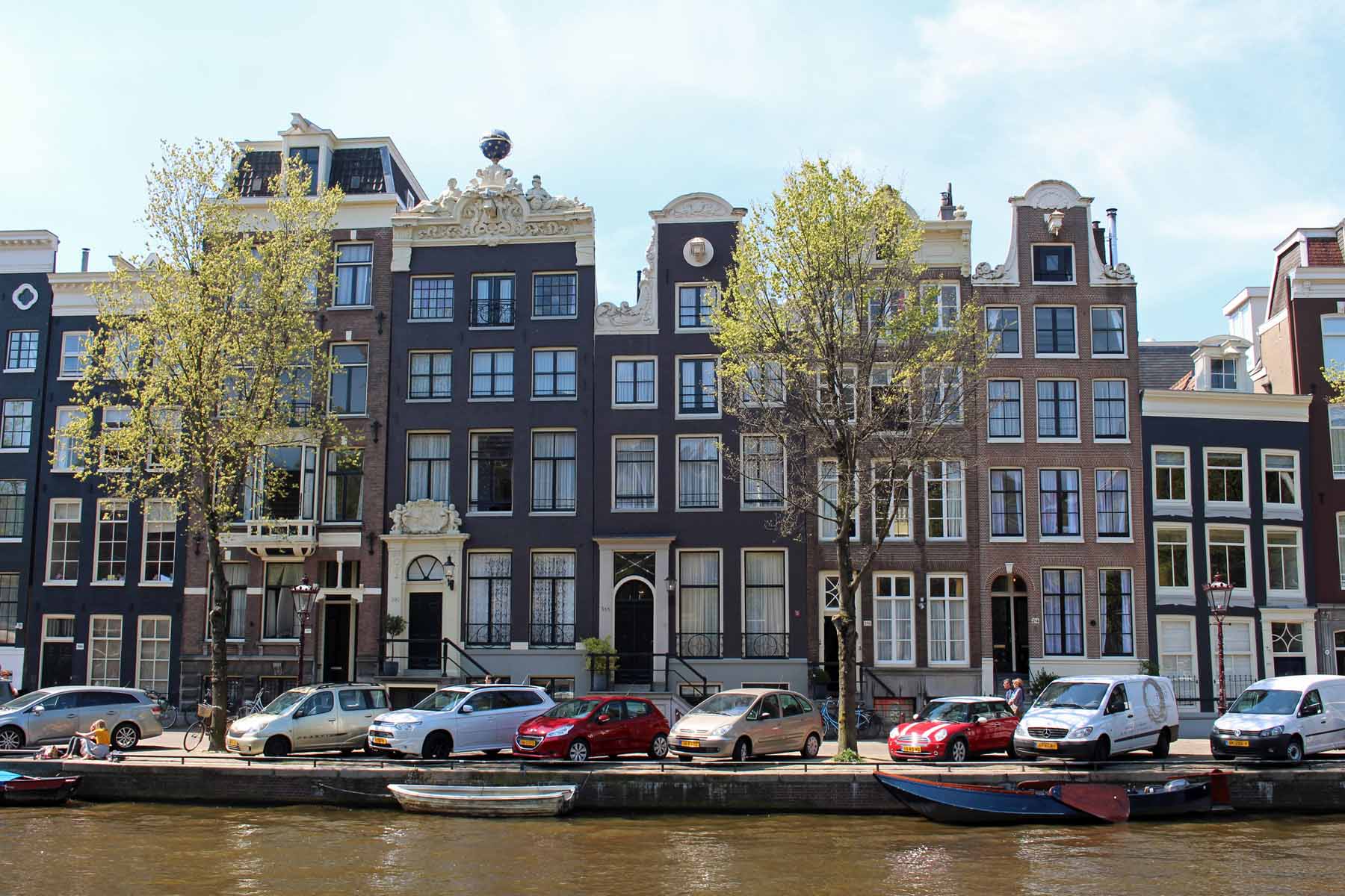 Amsterdam, maisons, canal Singel