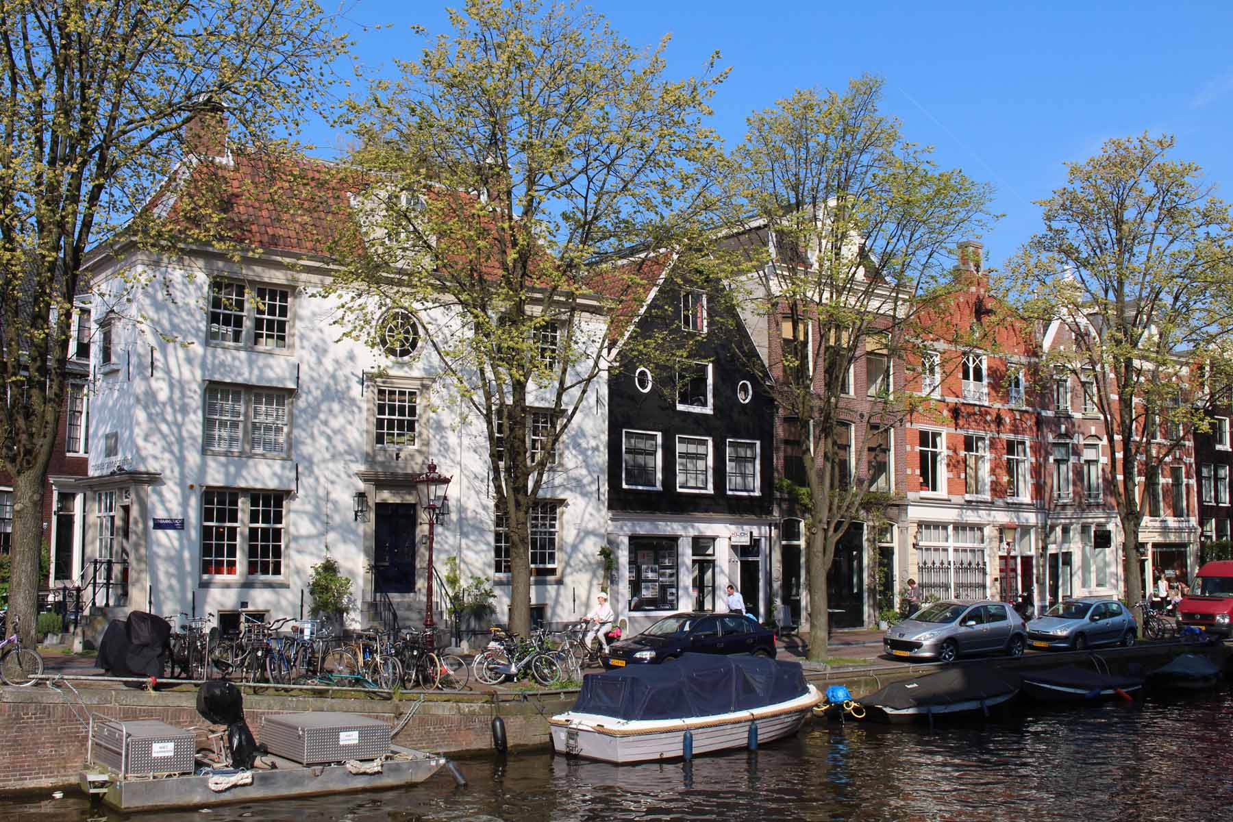 Amsterdam, canal Singelgracht, maisons