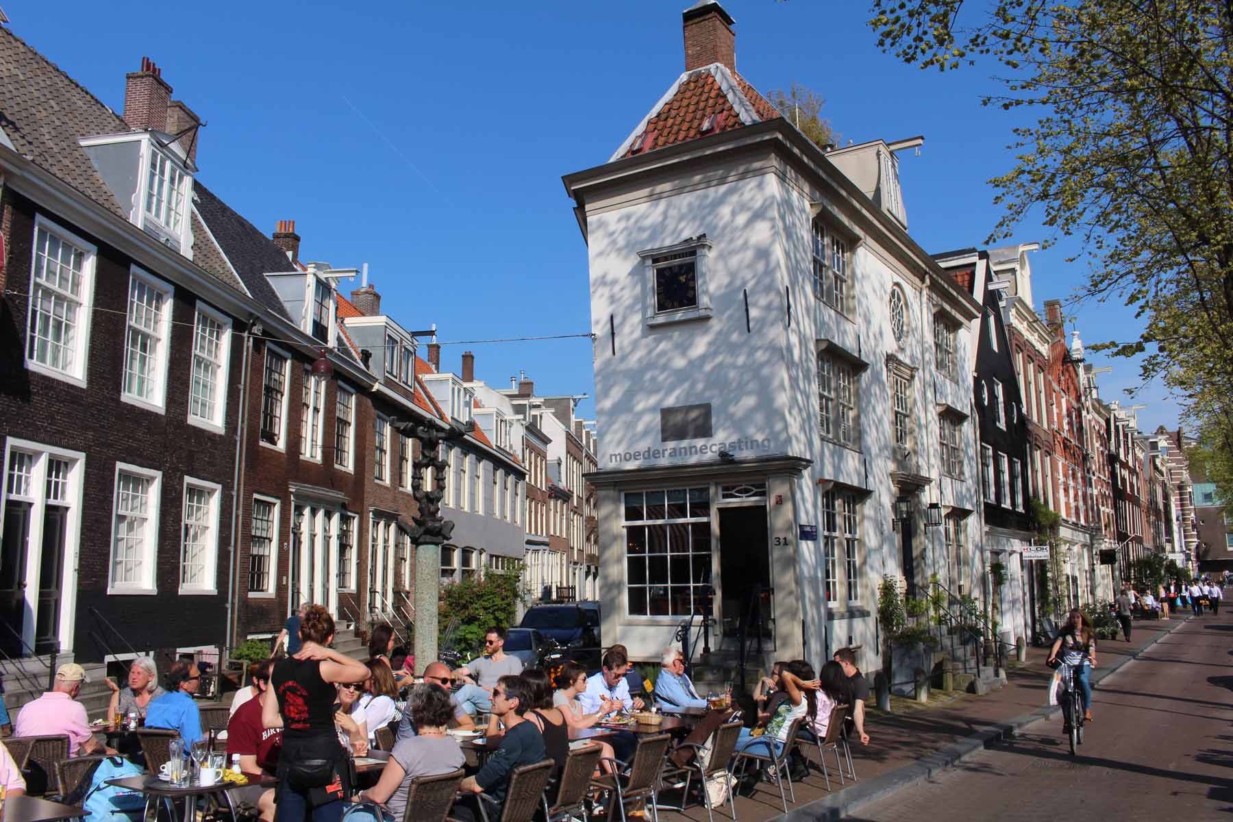 Amsterdam, Lijnbaansgracht, café, maisons
