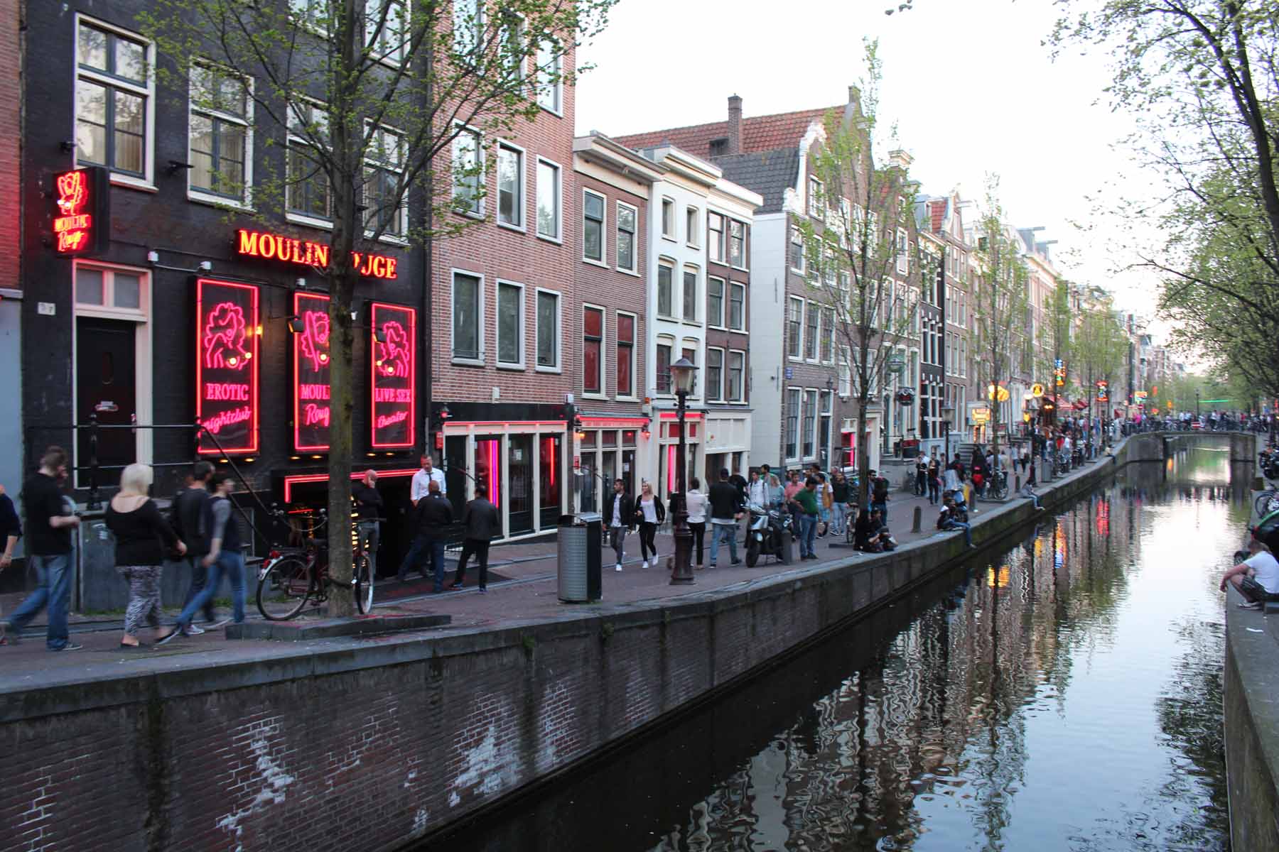 Amsterdam, Quartier Rouge, soir