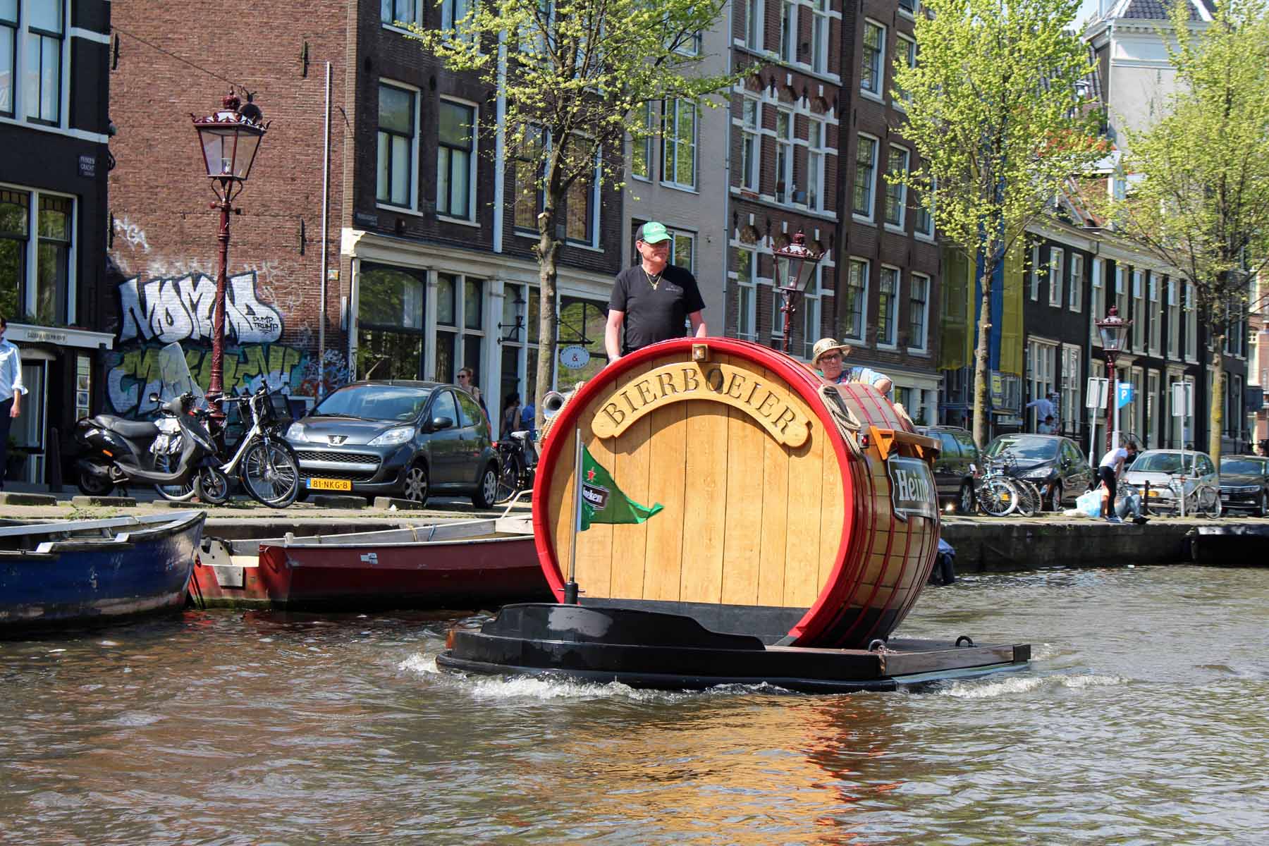 Amsterdam, péniche, bière