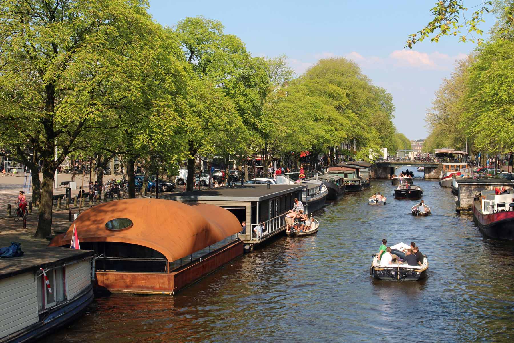 Amsterdam, péniches, Reguliersgracht