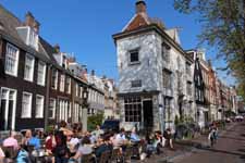 Amsterdam, Lijnbaansgracht, caf&eacute;, maisons