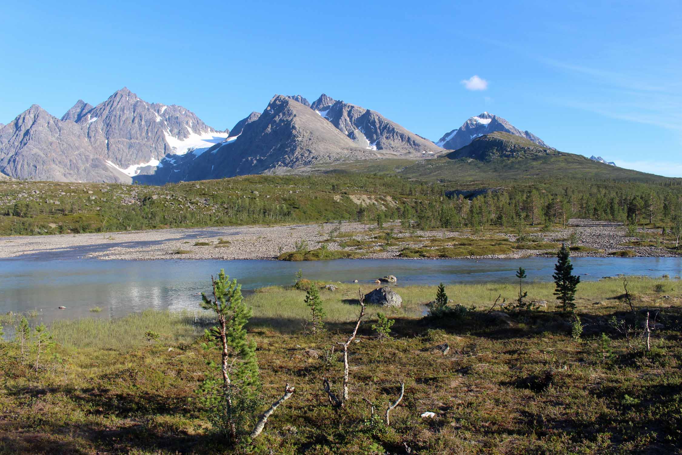 Laponie, Norvège, Lyngen, rivière