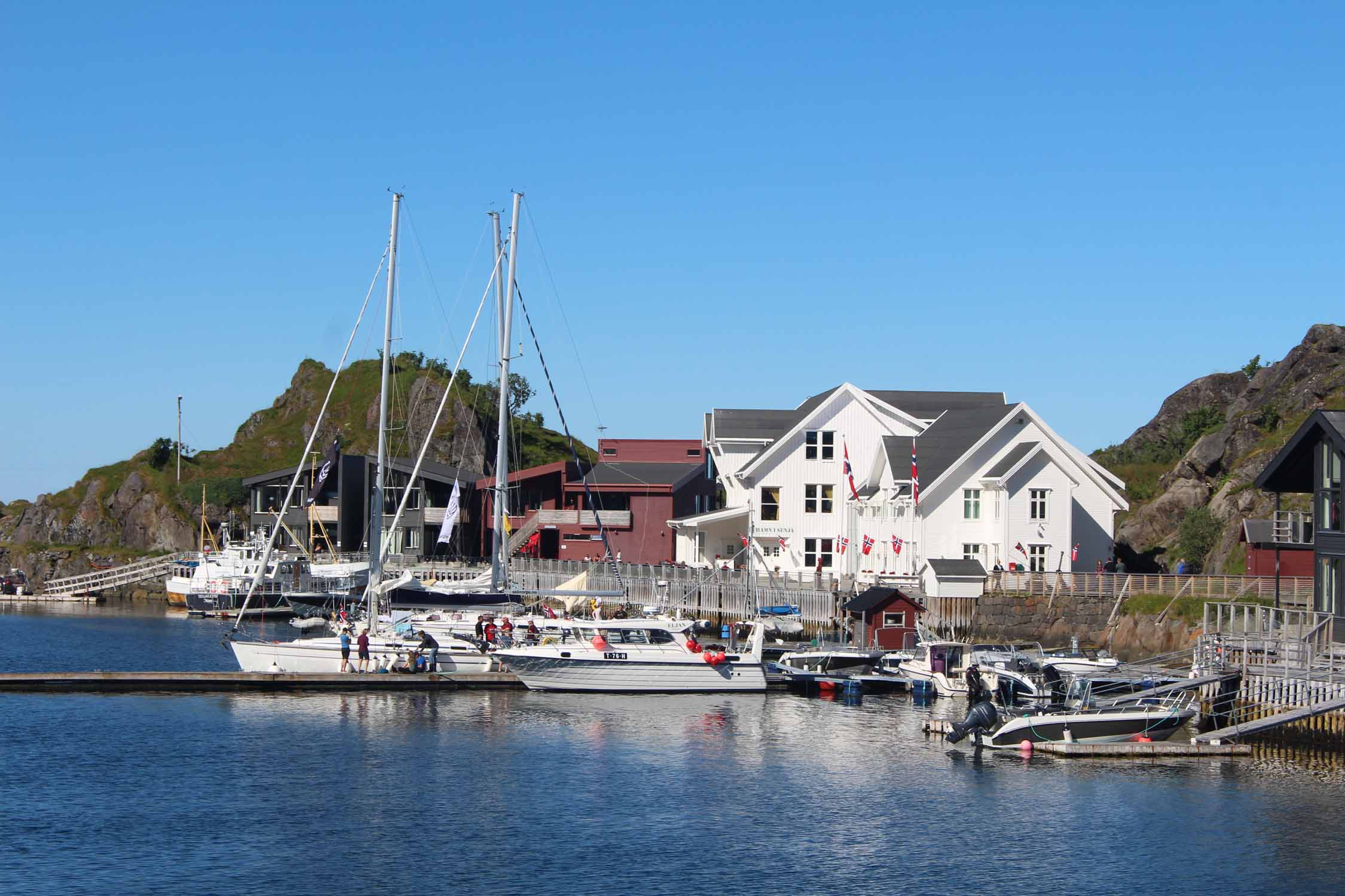 Norvège, île de Senja, Hamn, port