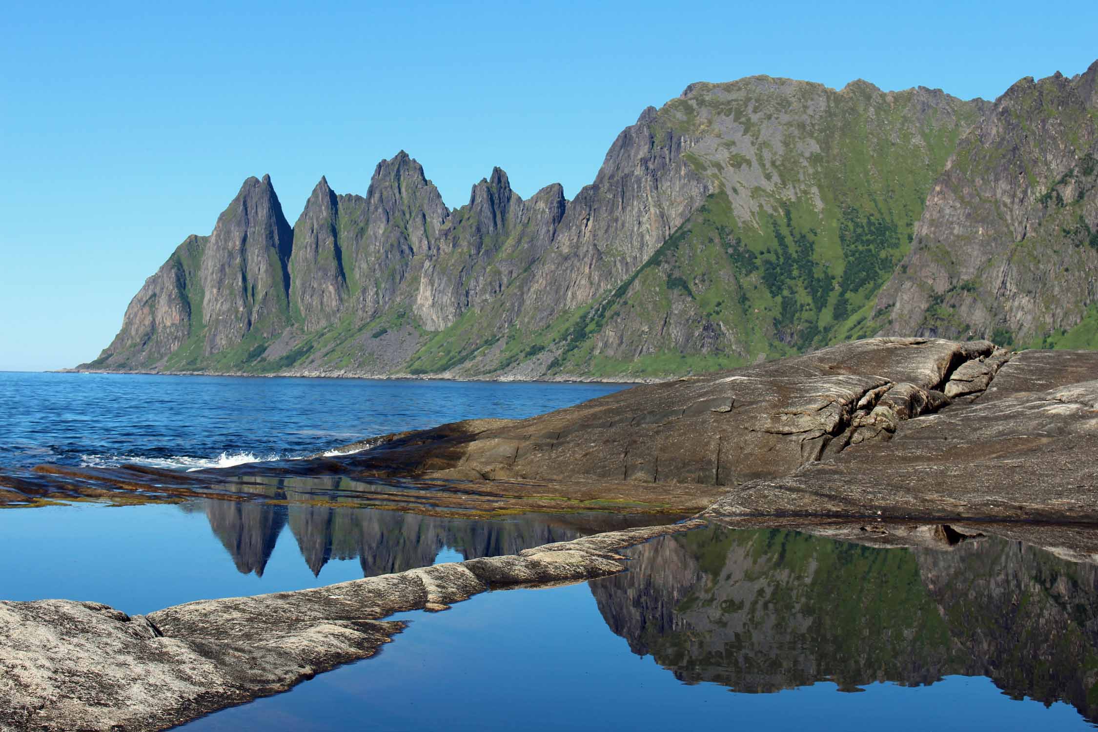 Norvège, île de Senja, Tungeneset, paysage