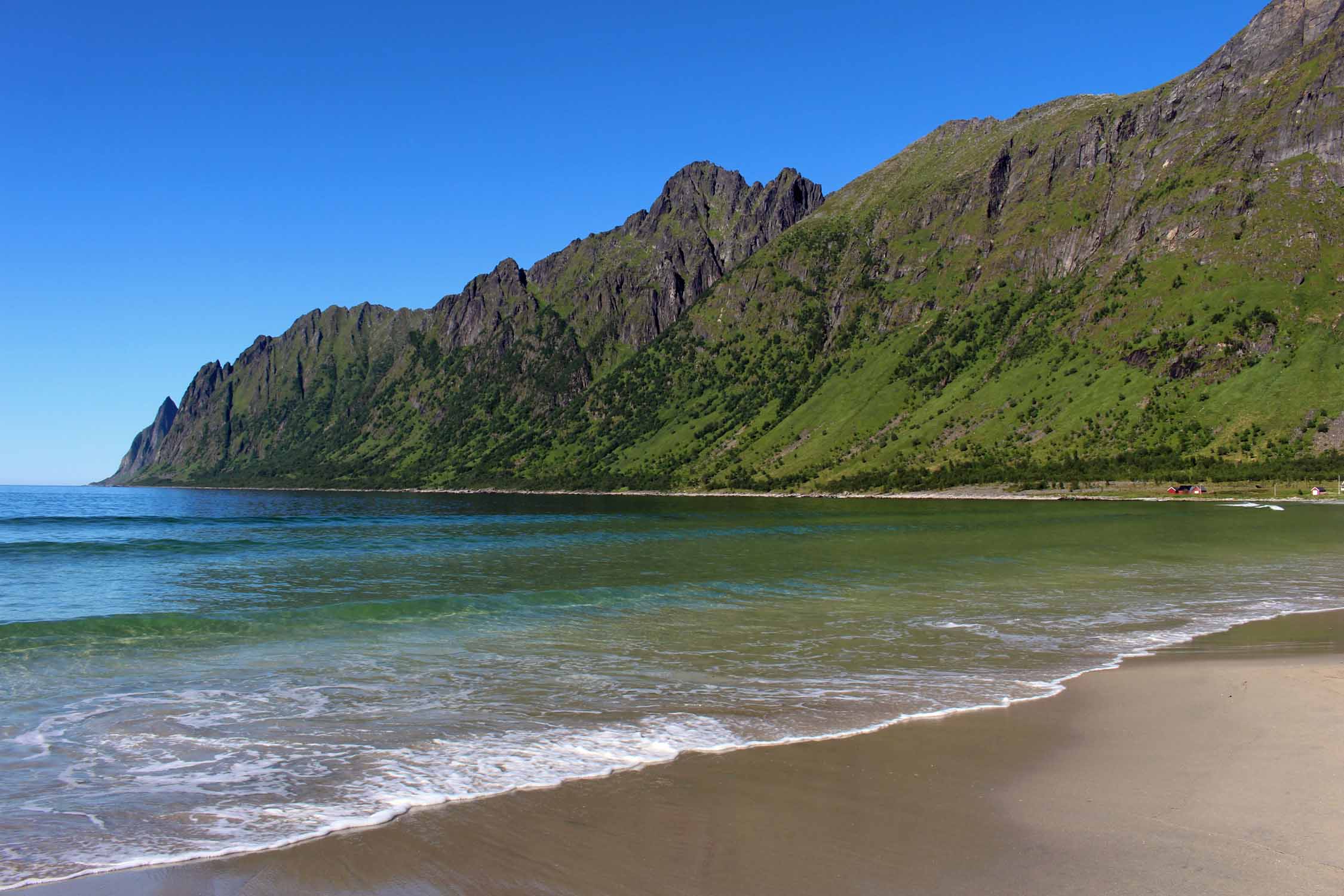 Norvège, île de Senja, Ersfjord, plage