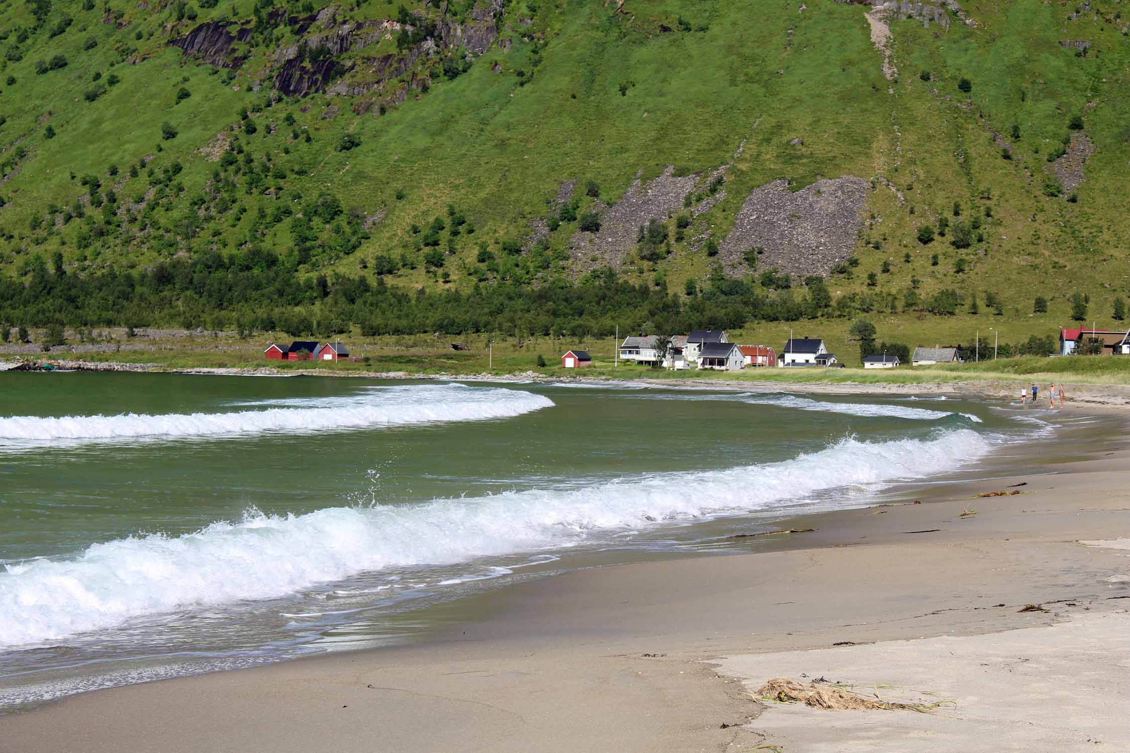 île de Senja, Ersfjord, plage