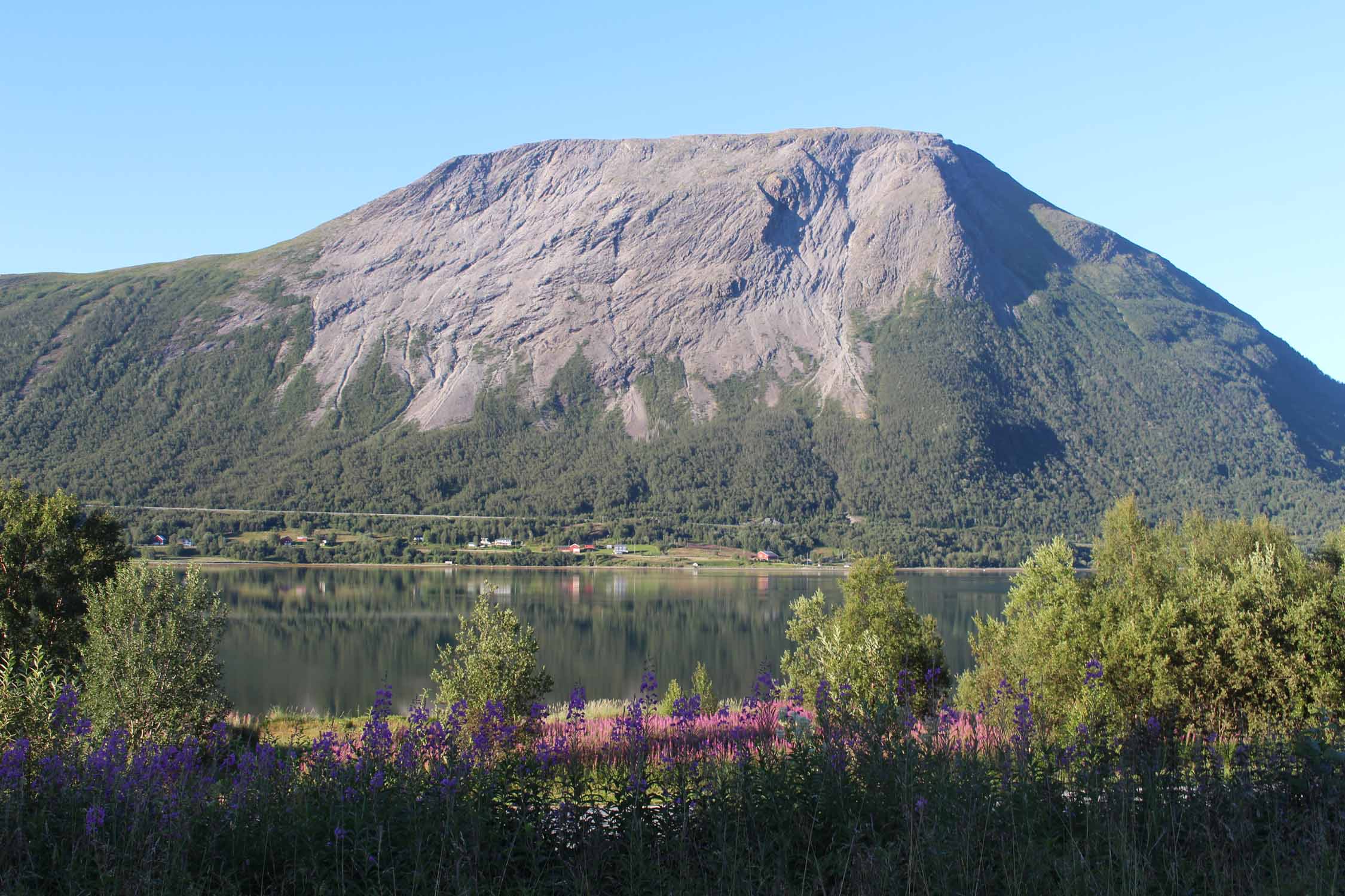 Norvège, île de Senja, Nordkjosbotn, paysage