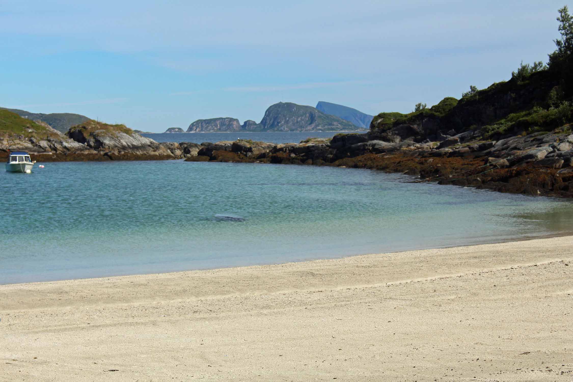 île de Senja, Botnhamn, plage