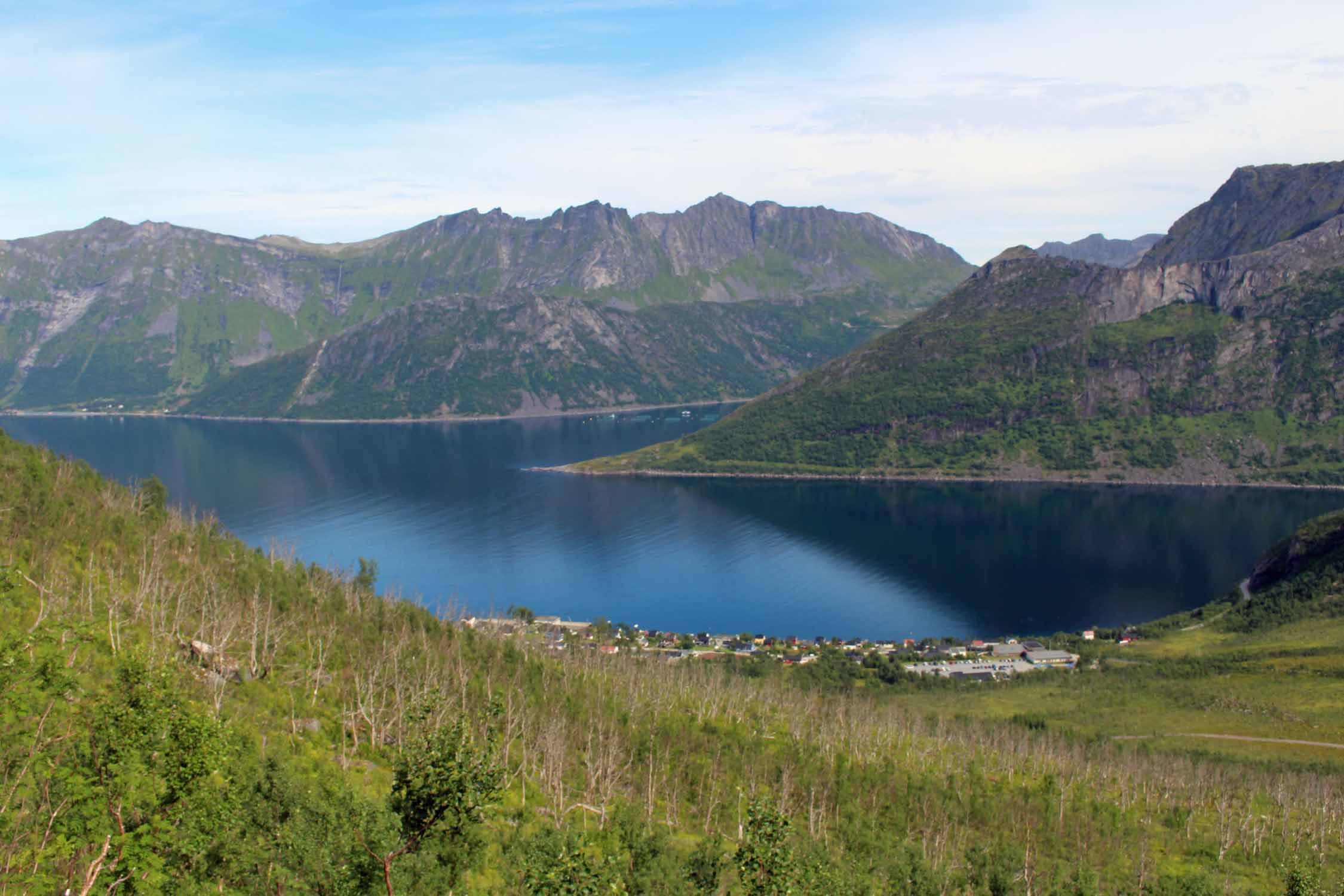 Norvège, île de Senja, fjord Ornf