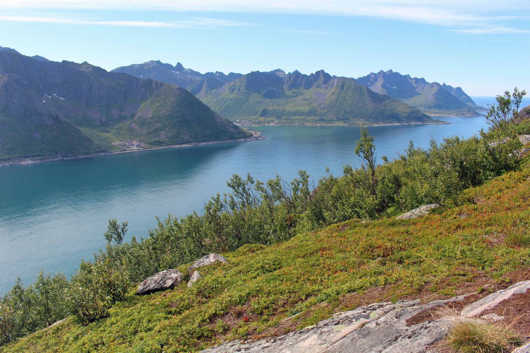 île de Senja, fjord Ornf, paysage