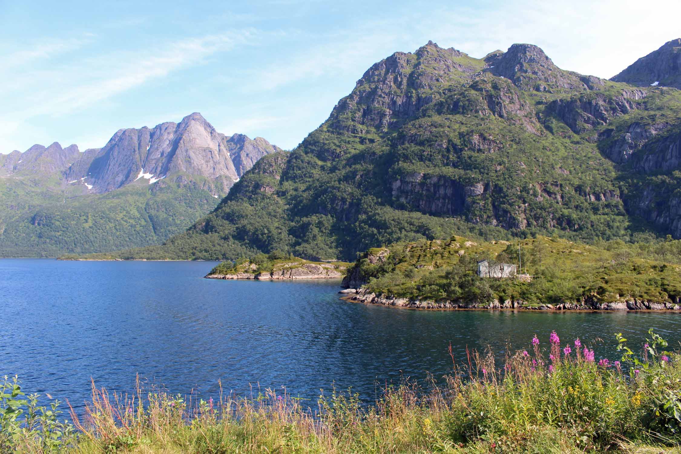 Norvège, Lofoten, Arnoya, paysage