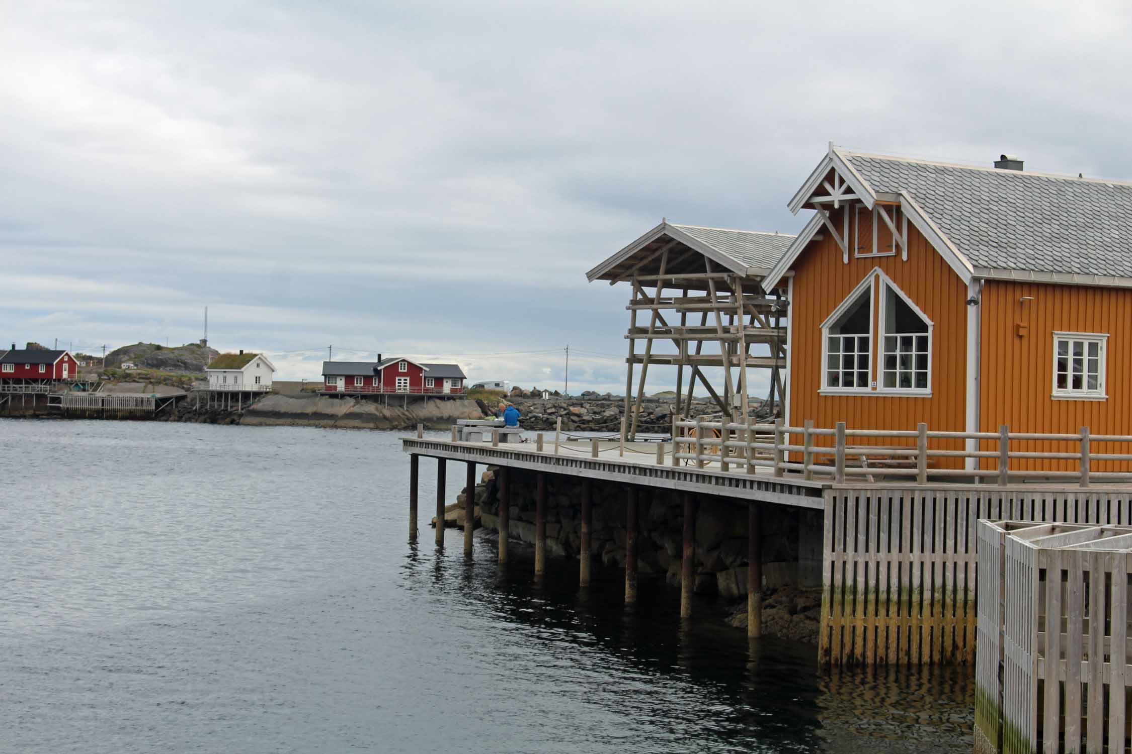 Norvège, Lofoten, Hamnoy, maisons typiques