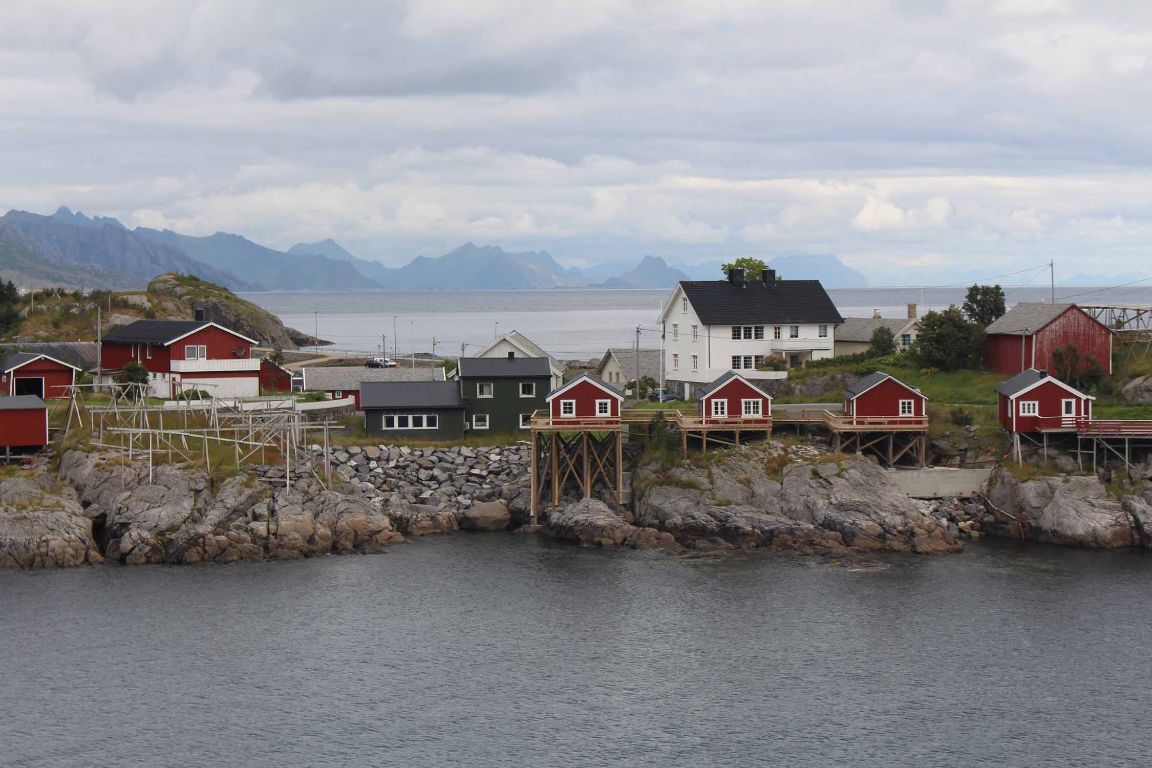 Lofoten, Hamnoy, maisons typiques