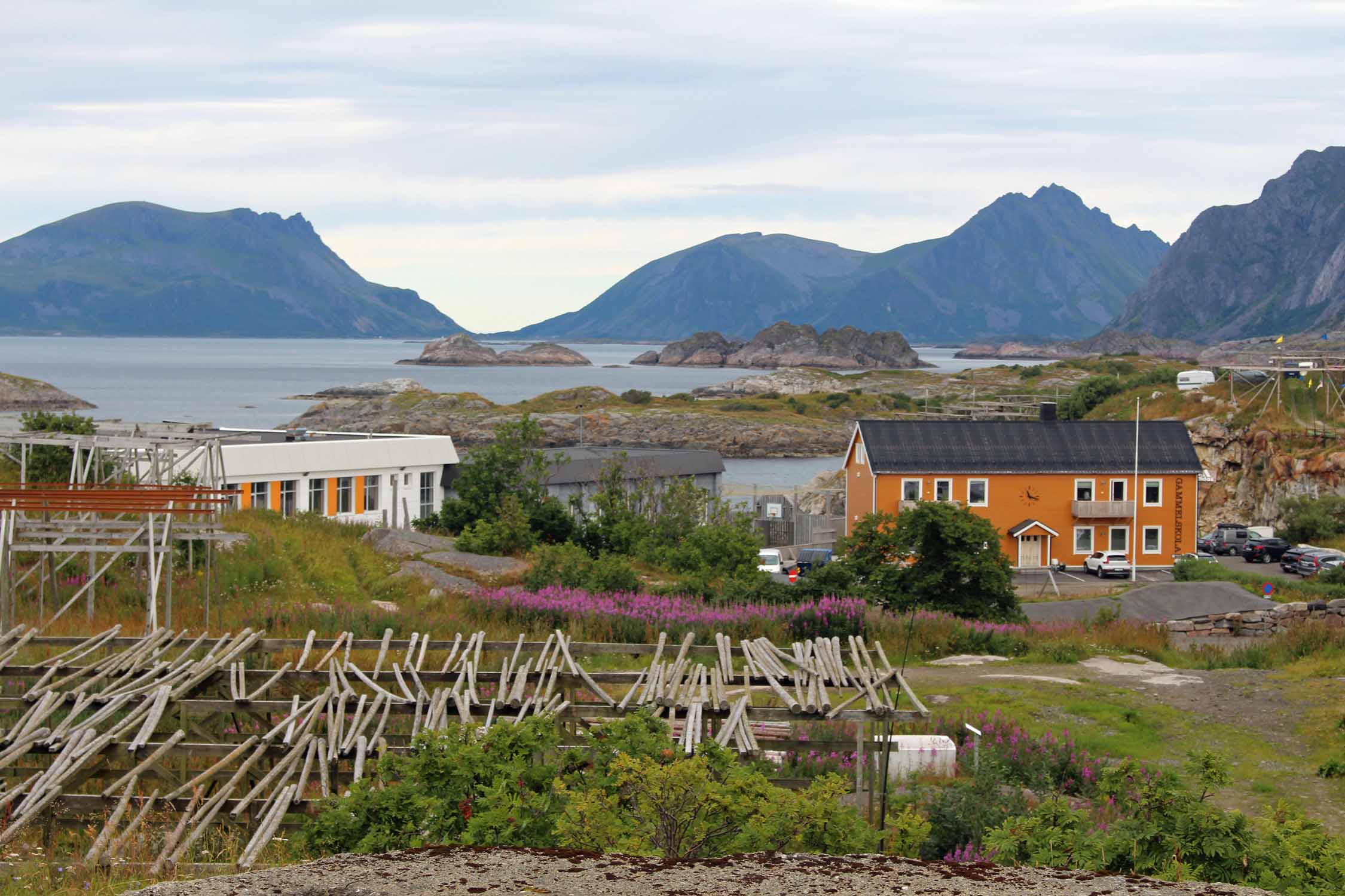 Norvège, Lofoten, Henningsvaer, panorama