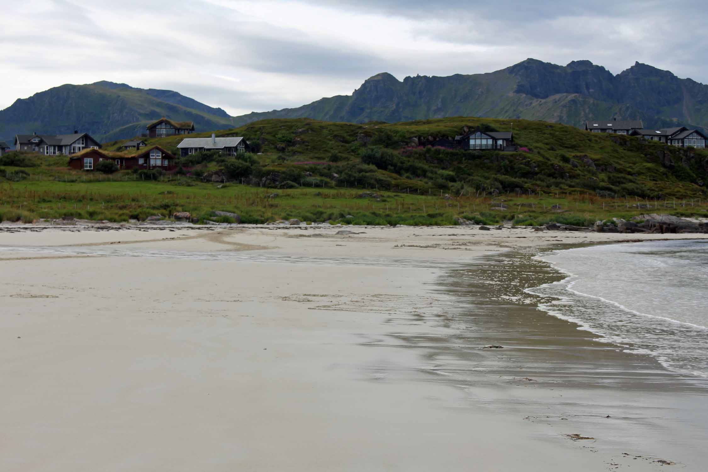 Norvège, Lofoten, Gimsoya, maisons typiques