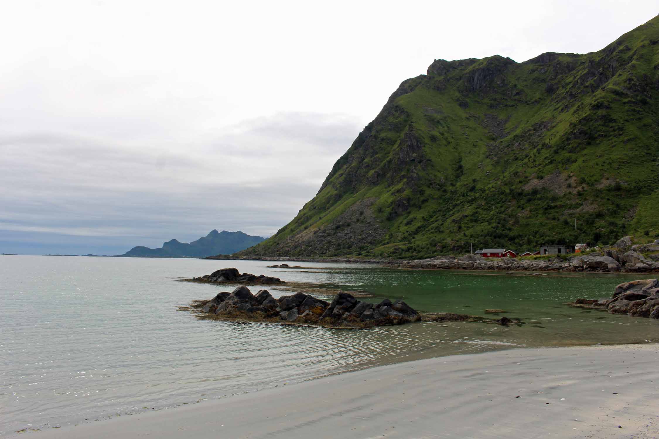 Norvège, Lofoten, Valberg, plage