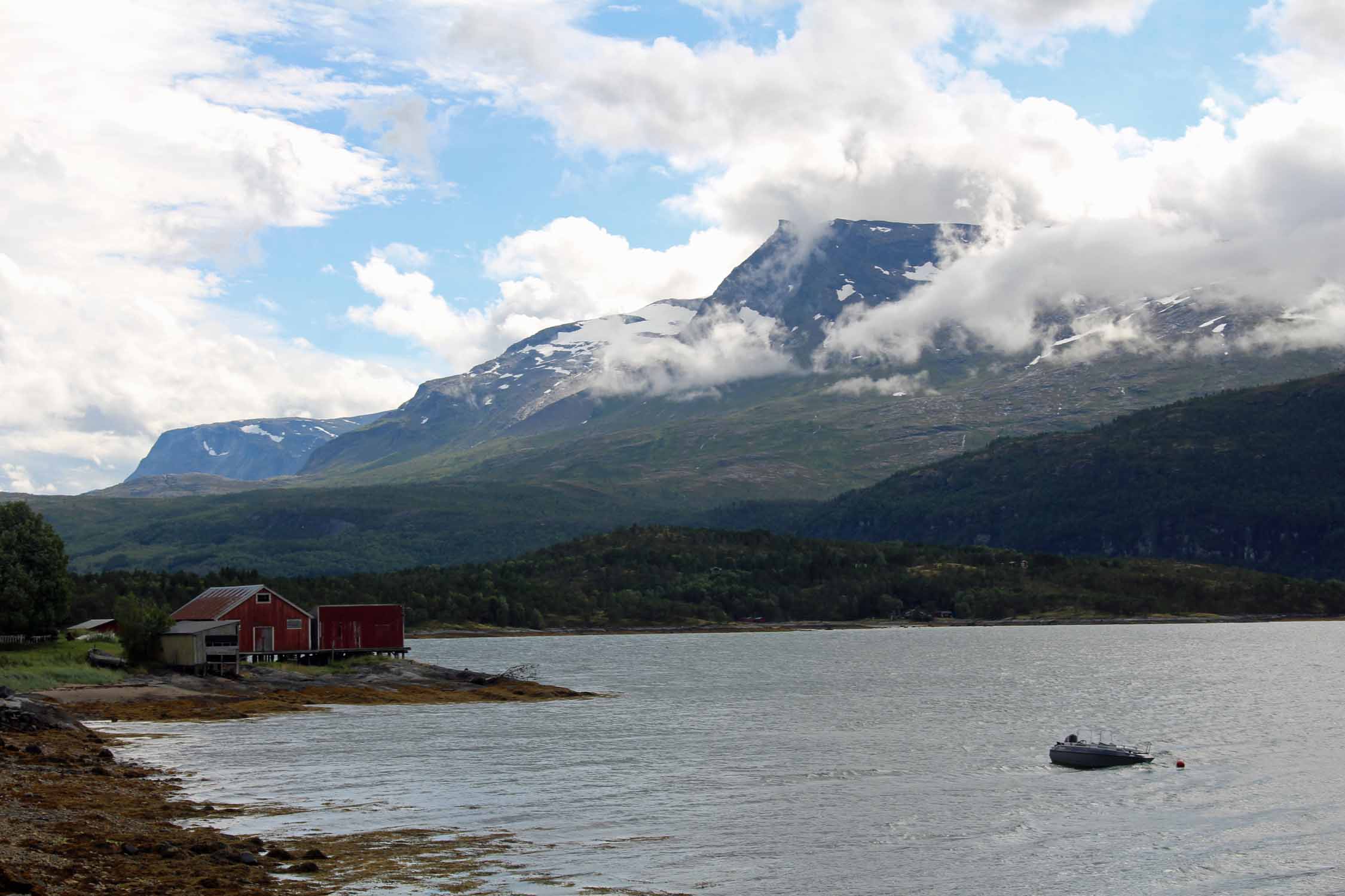 Norvège, fjord Skjomen, paysage