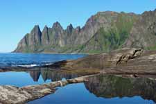Norv&egrave;ge, &icirc;le de Senja, Tungeneset, paysage