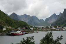 Lofoten, Reine, bateau, paysage