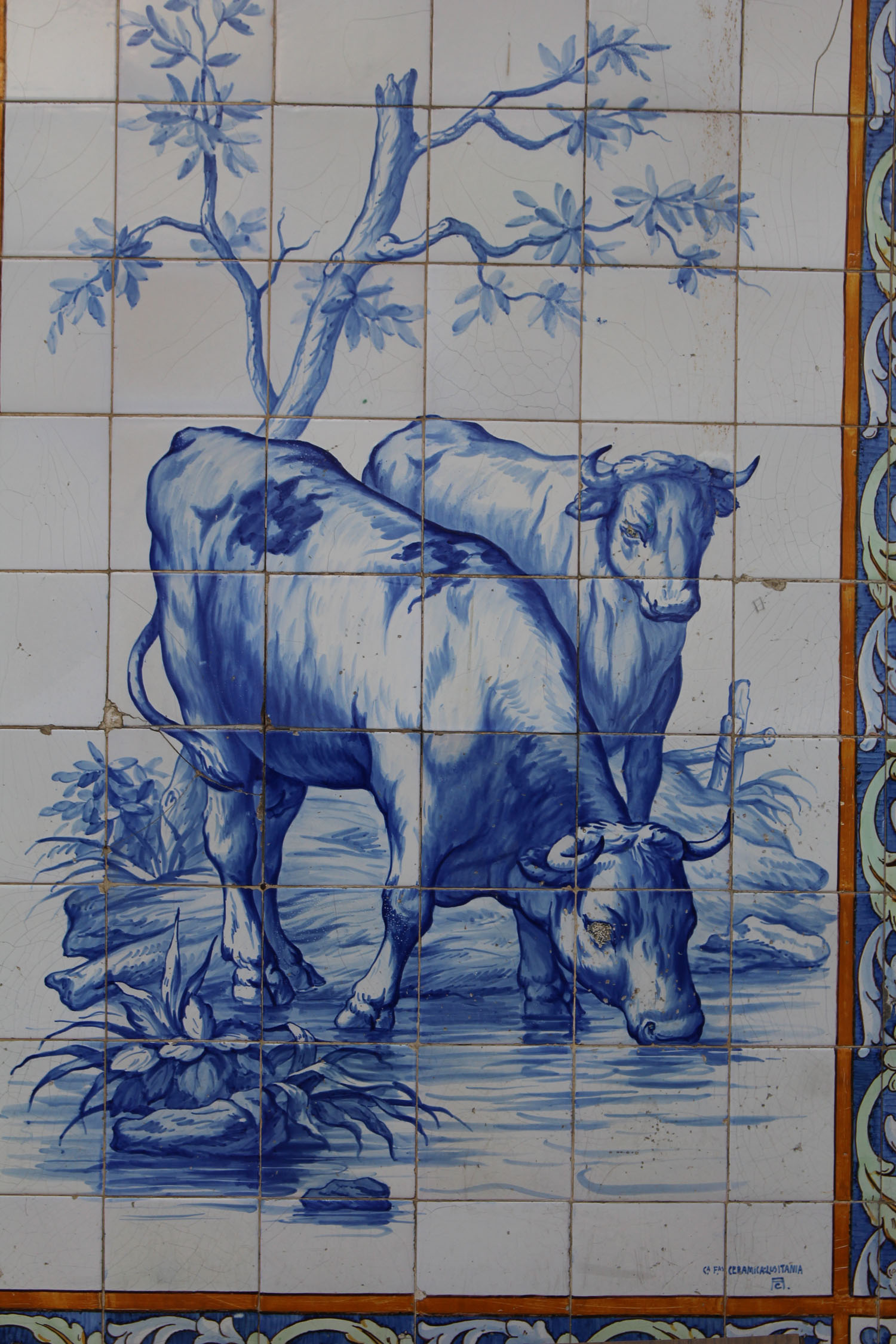 Lisbonne, Santa Luzai, azulejos