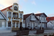 Costa Nova, Aveiro, anciennes maisons de p&ecirc;cheurs