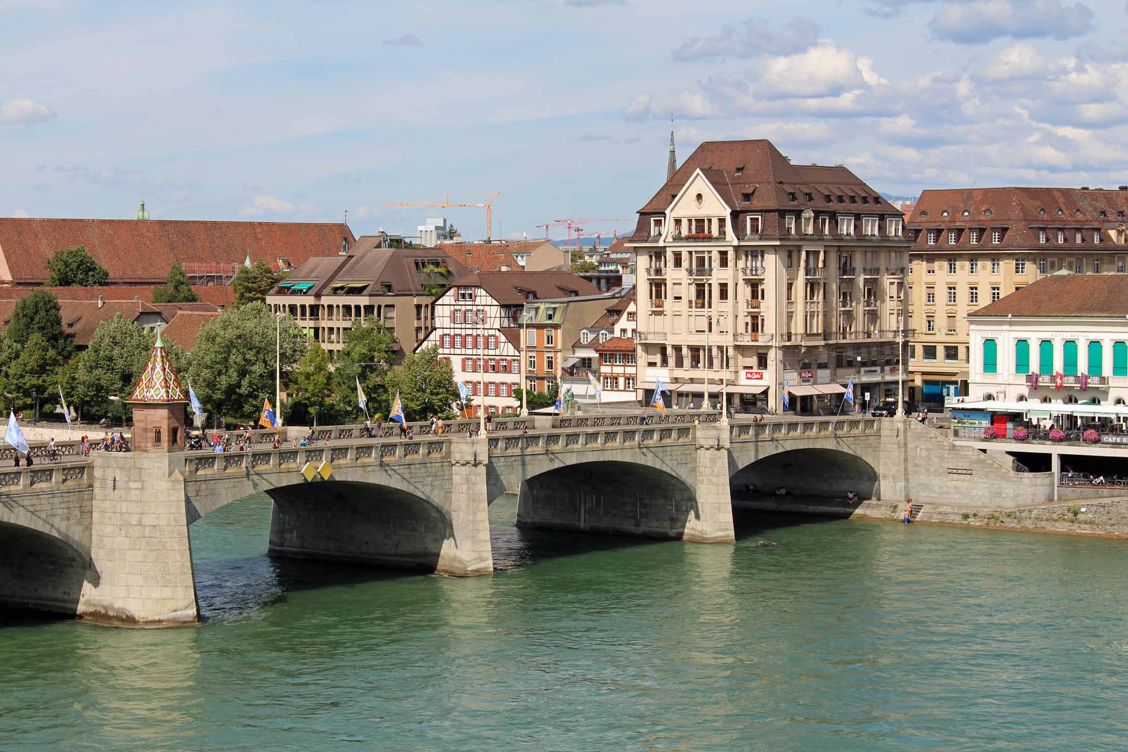 Bâle, pont Mittlere, Rhin