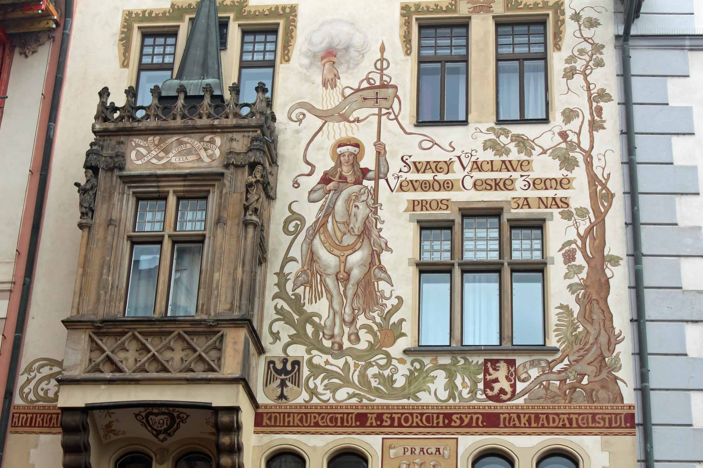 Prague, Façade de maison