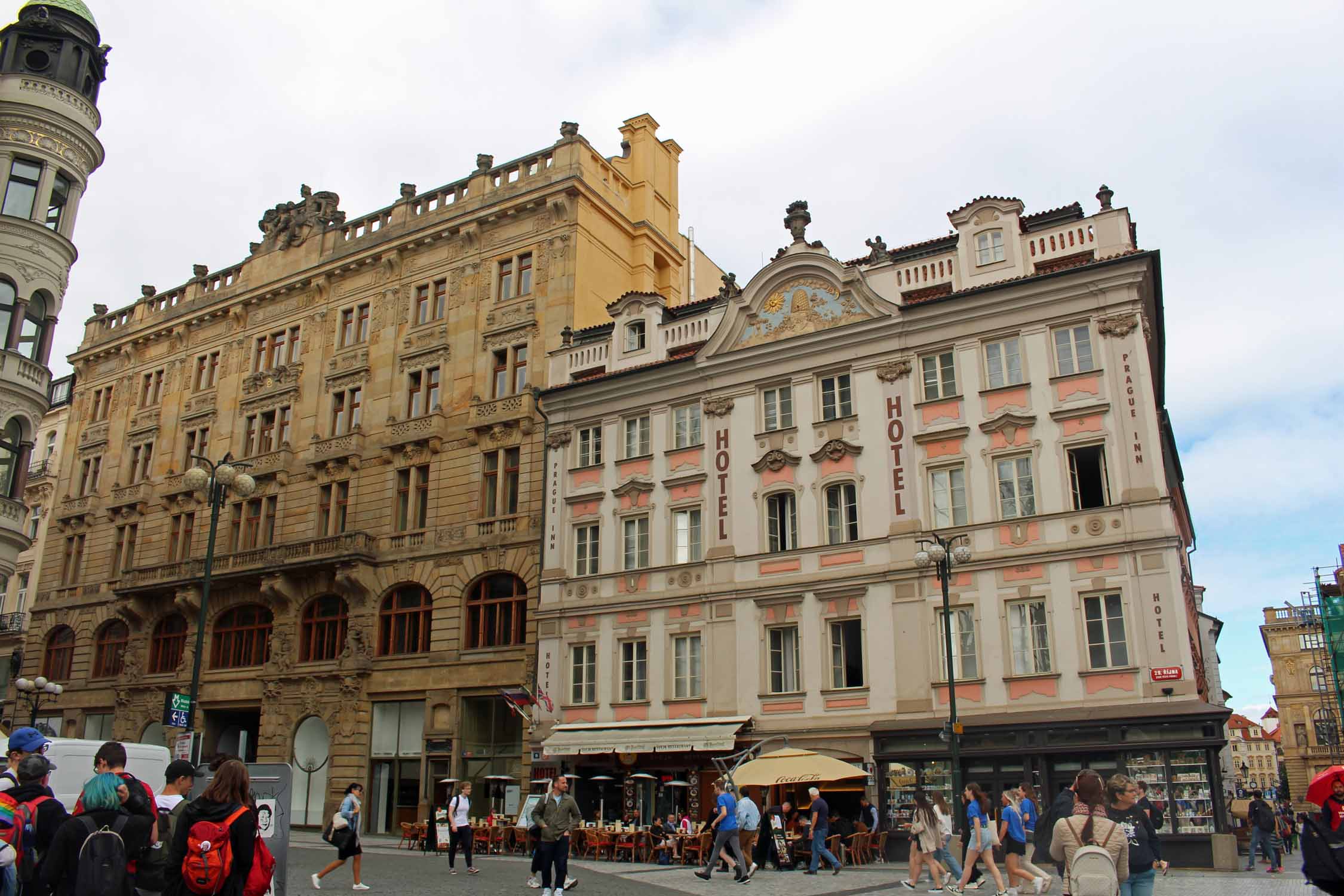 Prague, bâtiments rue Rijna