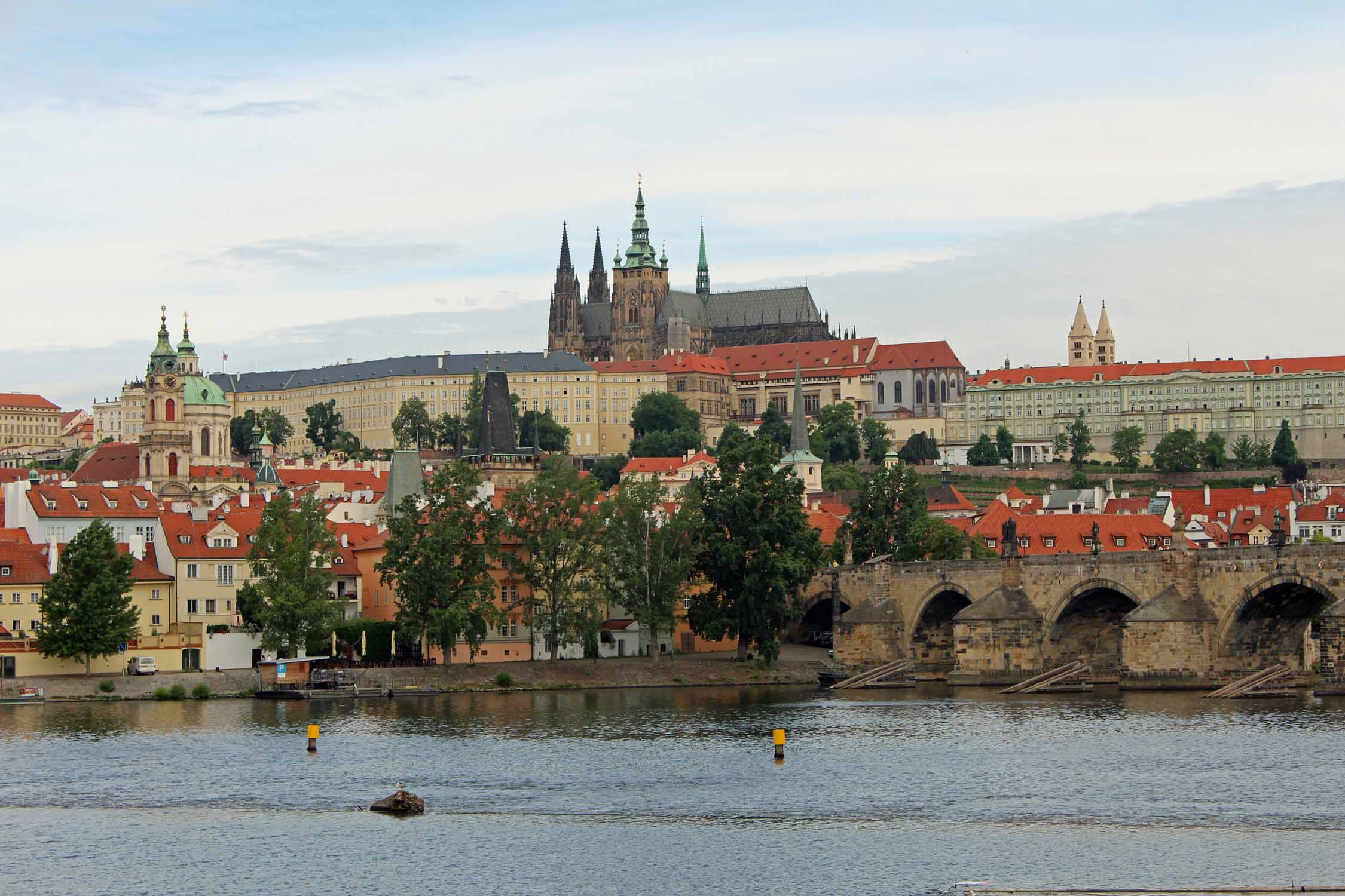 Prague, Vltava, panorama
