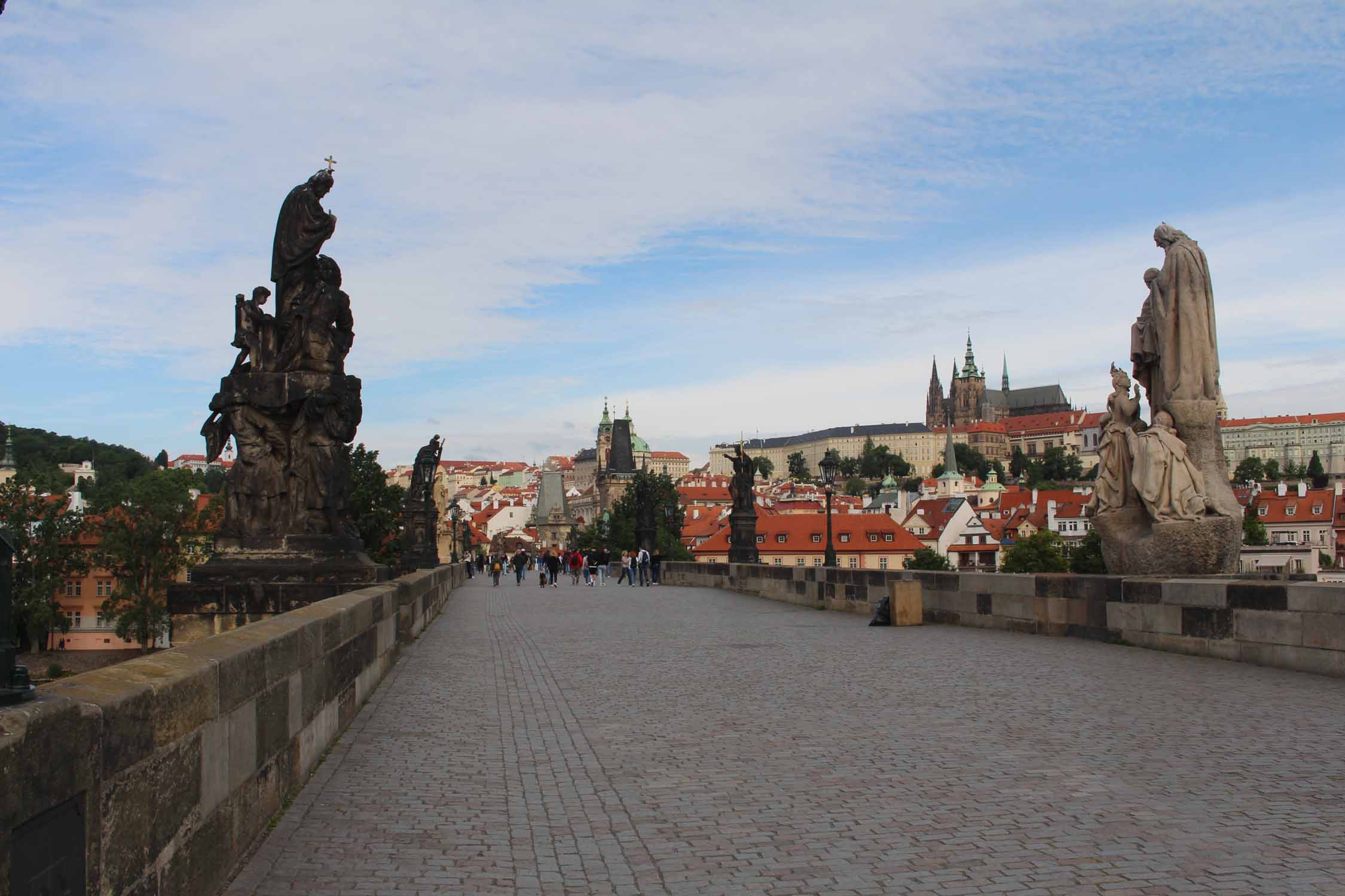 Prague, pont Charles, panorama