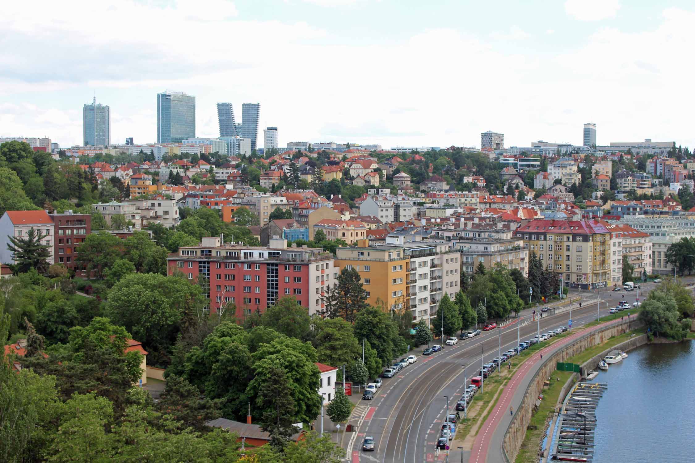 Prague, panorama quartier sud