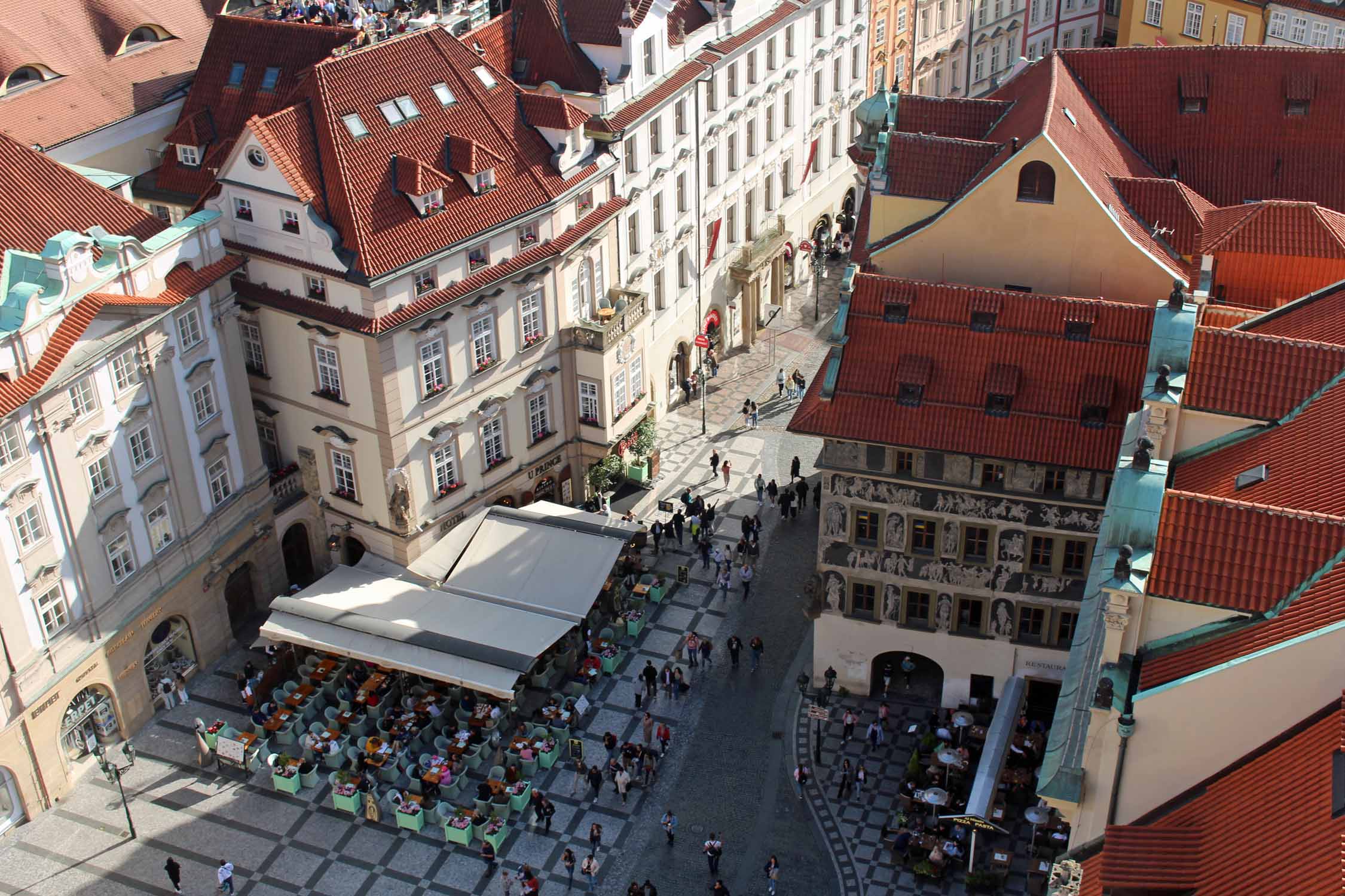 Prague, maison à la Minute, paysage