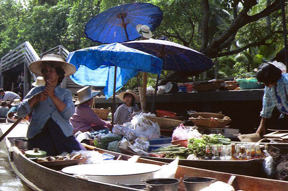 Bangkok, marché Damnoen Saduak