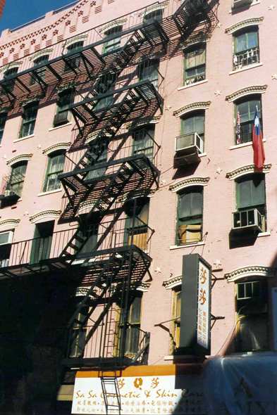 New York, Chinatown, escalier