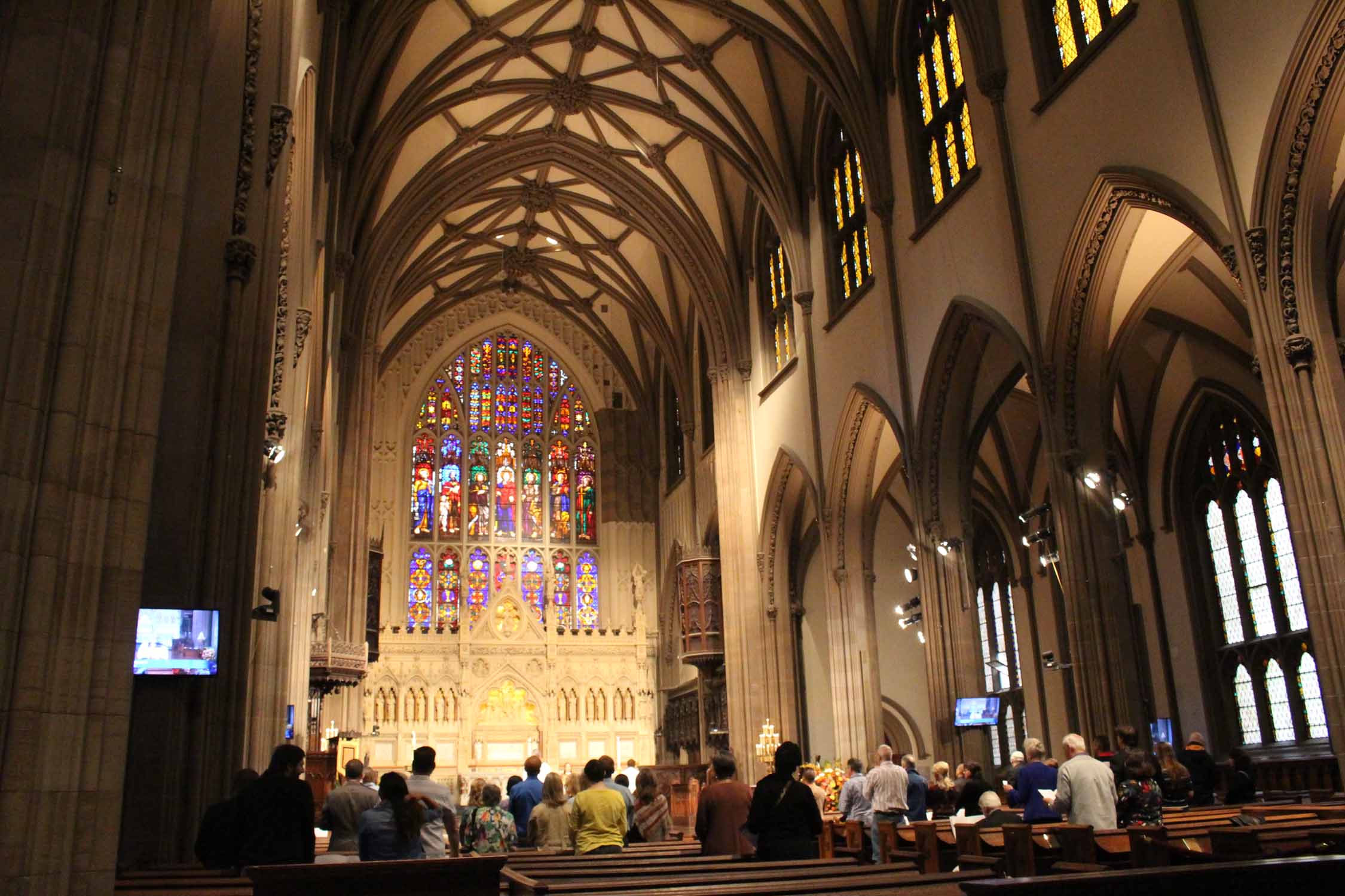 New York, Manhattan, église épiscopale Trinity church, intérieur