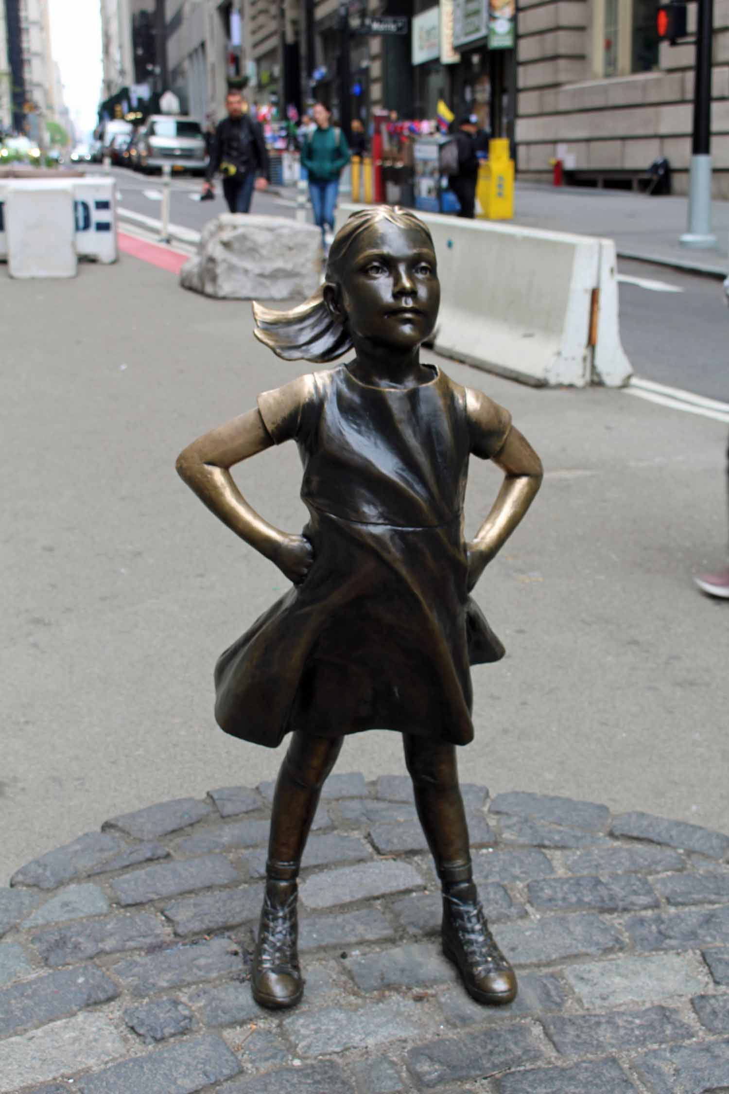 New York, Manhattan, statue de la Fille sans peur