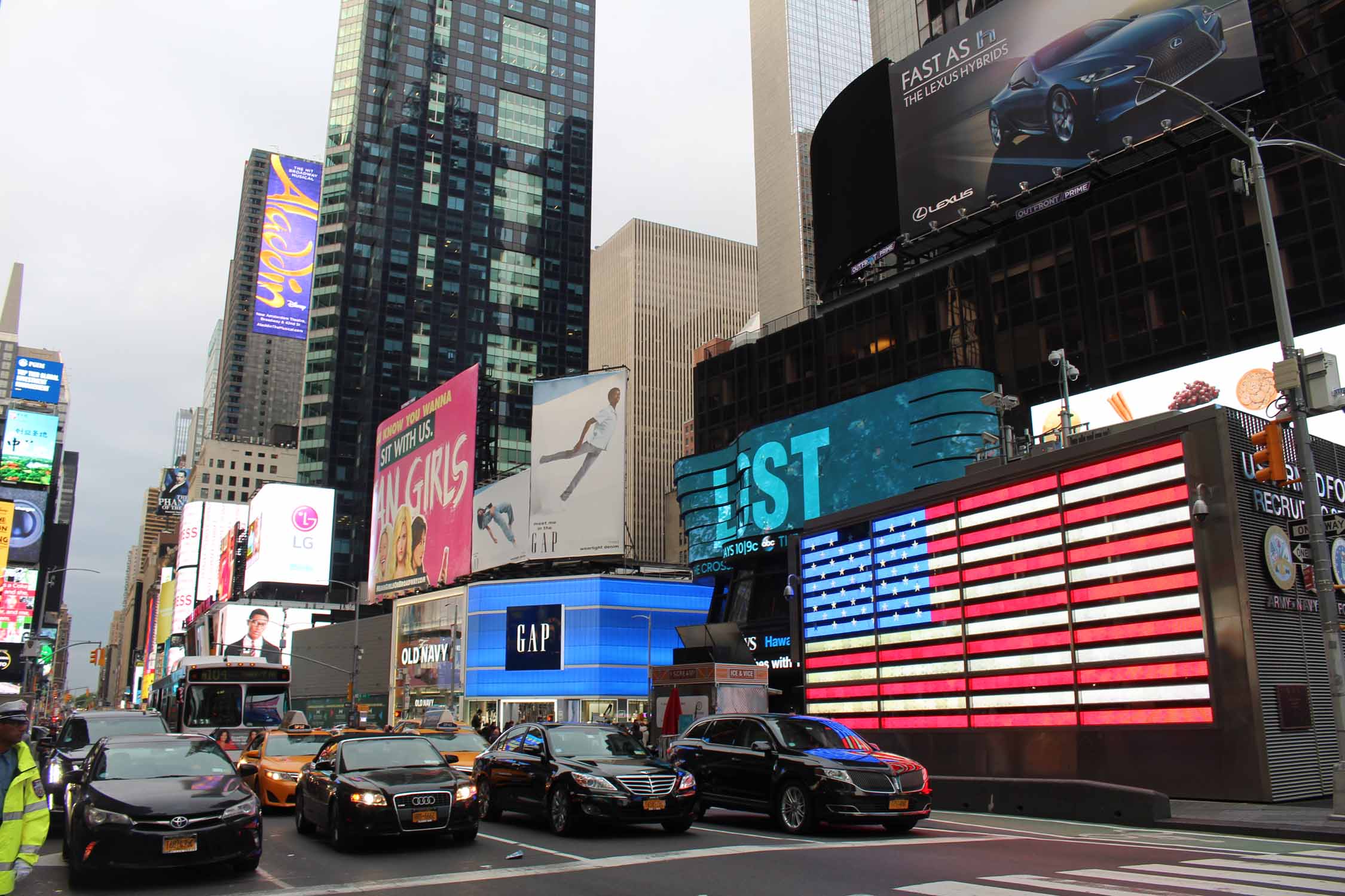 New York, Manhattan, Times Square, voitures