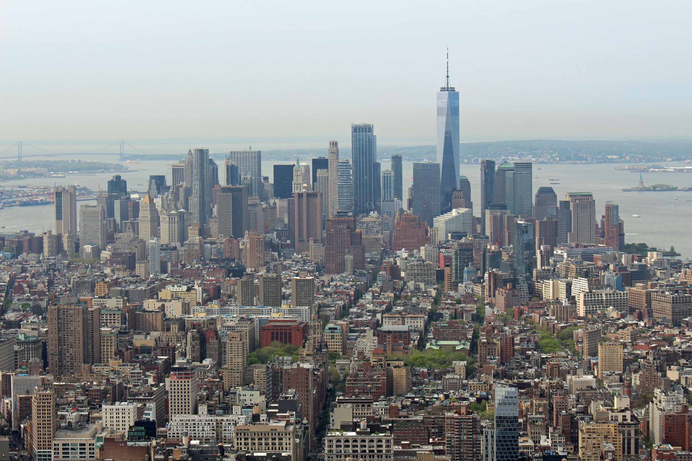 New York, magnifique vue du sud Manhattan