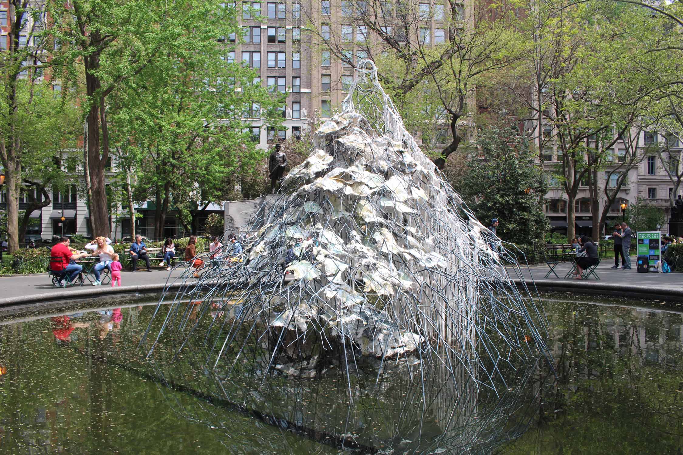 New York, Manhattan, œuvre d'art parc Madison Square