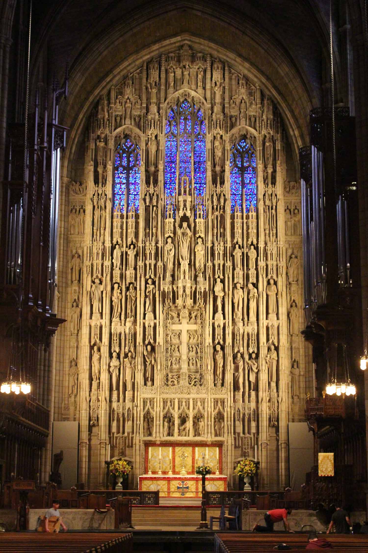 New York, Manhattan, église Saint-Thomas, Cinquième Avenue, intérieur